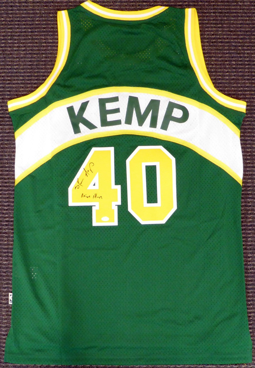 Seattle Sonics Shawn Kemp Auto Green Adidas Hardwood Classics Jersey Reign Man