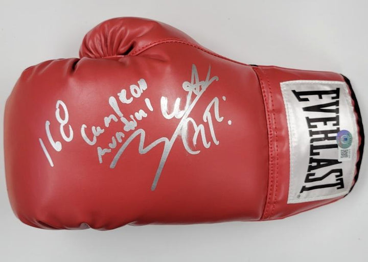 Gilberto Ramirez "Zurdo" signed "168 Campeon Mundial" Boxing Glove autograph BAS