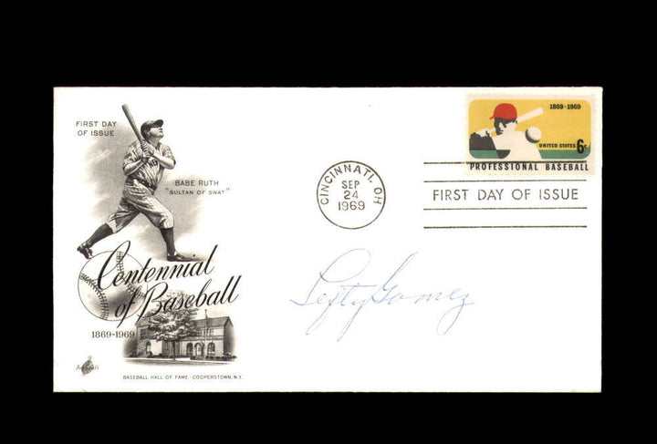 Lefty Gomez PSA DNA Signed 1969 Centennial First Day Cover Cache FDC Autograph