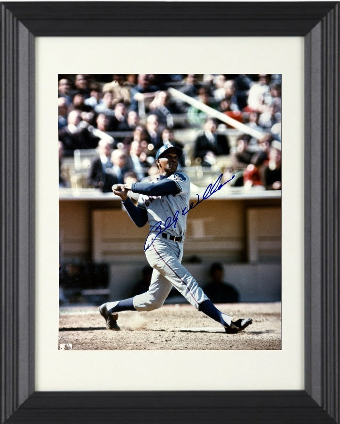 Billy Williams signed Chicago Cubs MLB  Licensed 8x10 Photo Framed- COA (HOF)