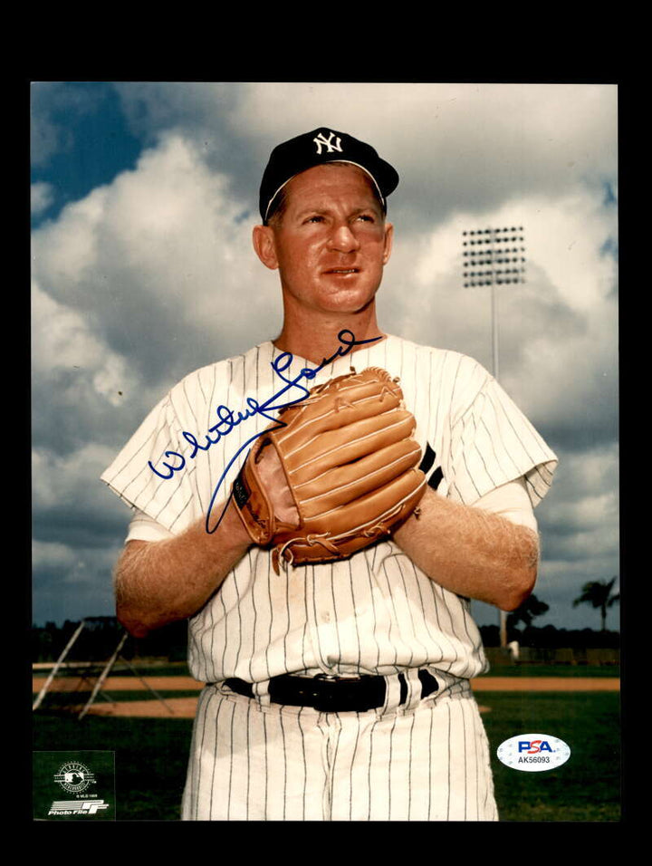Whitey Ford PSA DNA Signed  8x10 Photograph Autograph Yankees