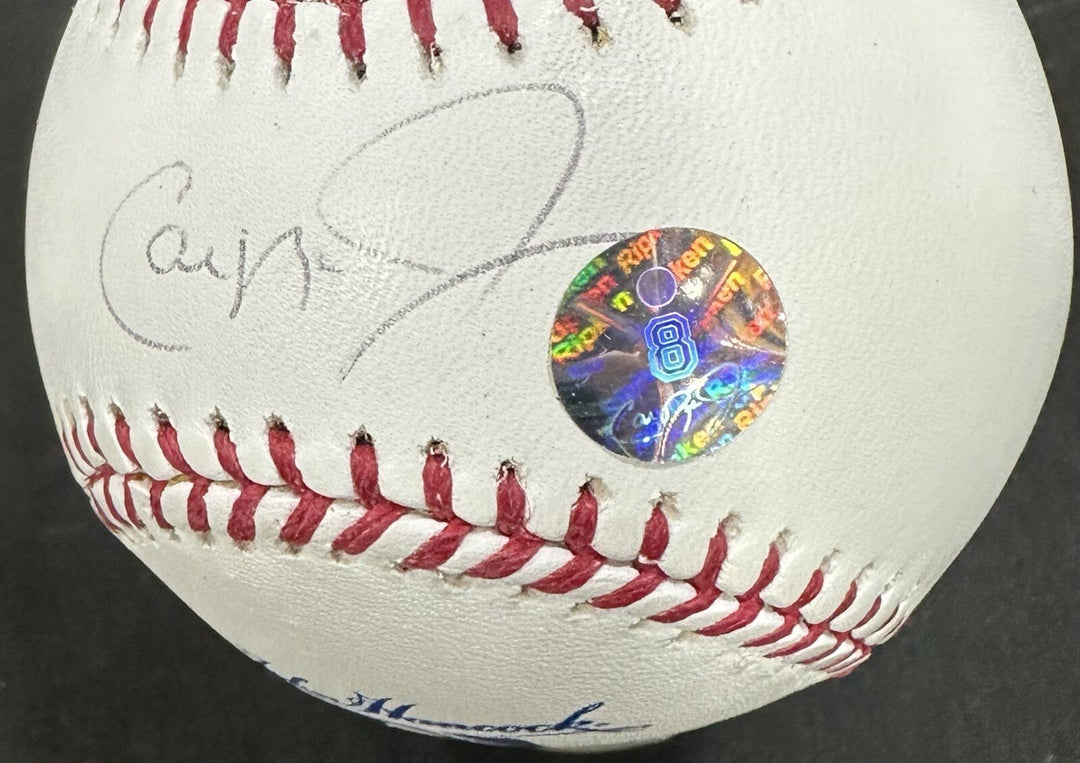 Cal Ripken Jr Signed Rawlings John Hancock Baseball Orioles Auto #8 Holo COA HOF