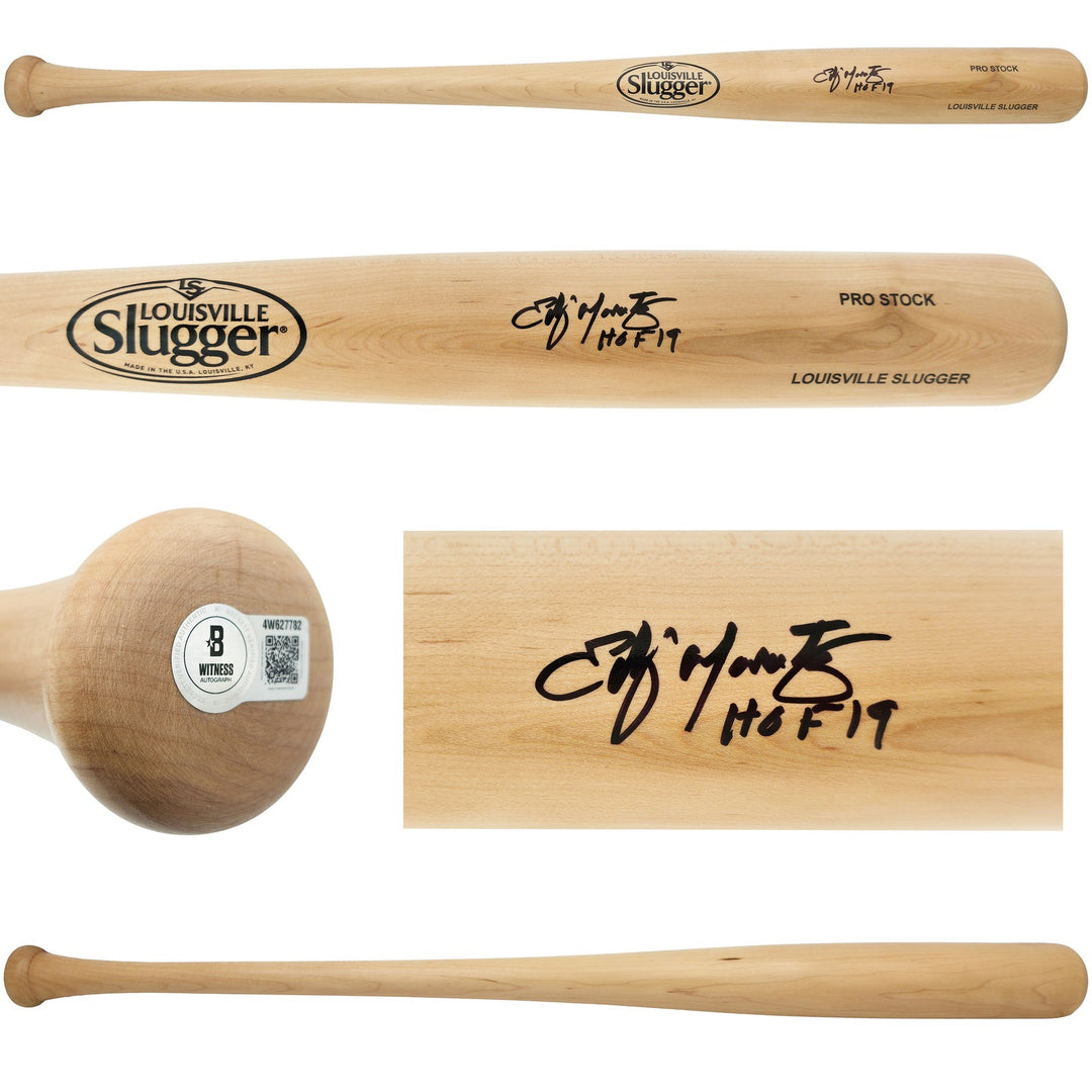 Edgar Martinez Auto Blonde Louisville Slugger Pro Stock Bat Mariners Beckett Wit