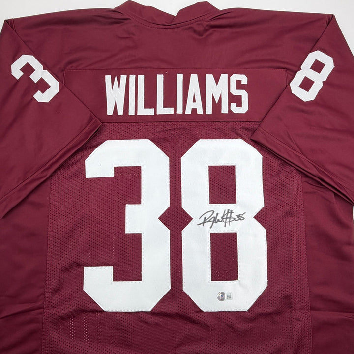 Autographed/Signed Roy Williams Oklahoma Maroon College Jersey Beckett BAS COA