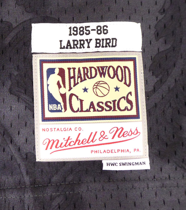 Celtics Larry Bird Auto Black Mitchell Ness Gold Toile Swingman Jersey L Beckett