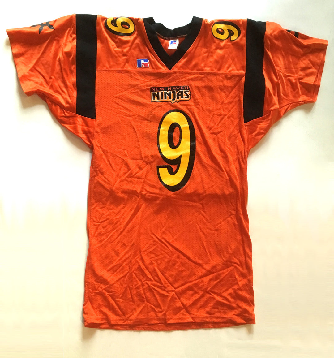 New Haven Ct Ninjas Game issued size L + 2" #9 Arena Football League jersey