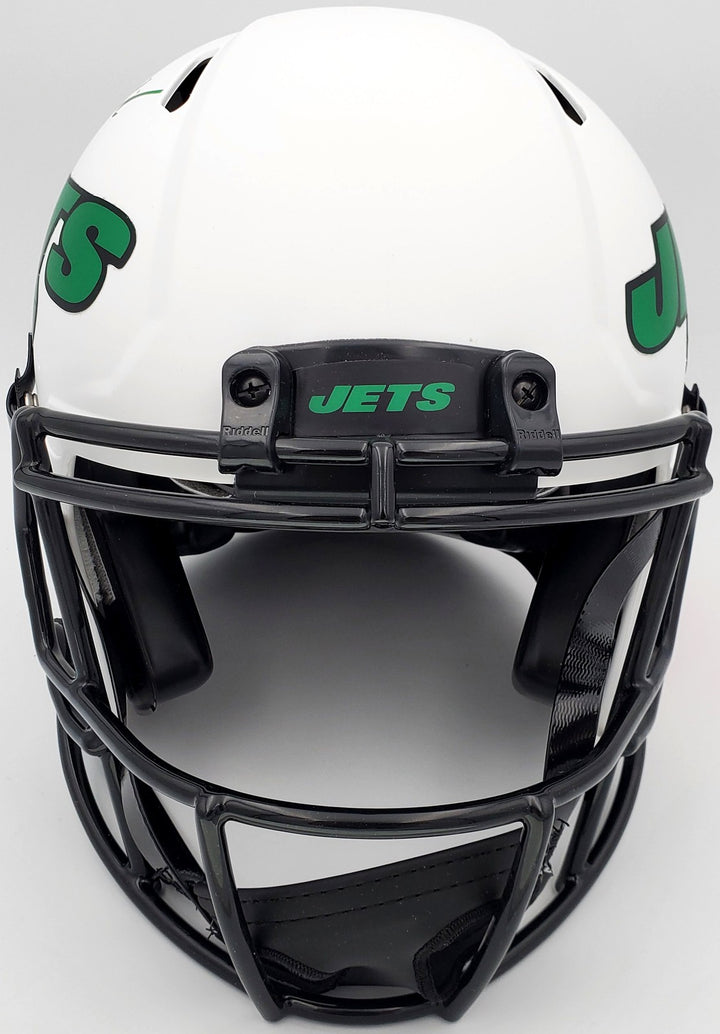 Zach Wilson Auto Jets Lunar Eclipse White Full Size Authentic Spd Helmet Beckett