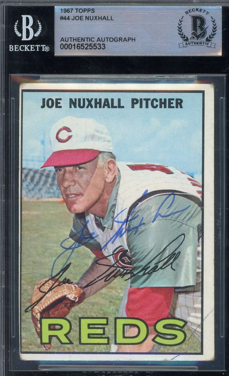 Joe Nuxhall Beckett BAS Signed 1967 Topps Autograph