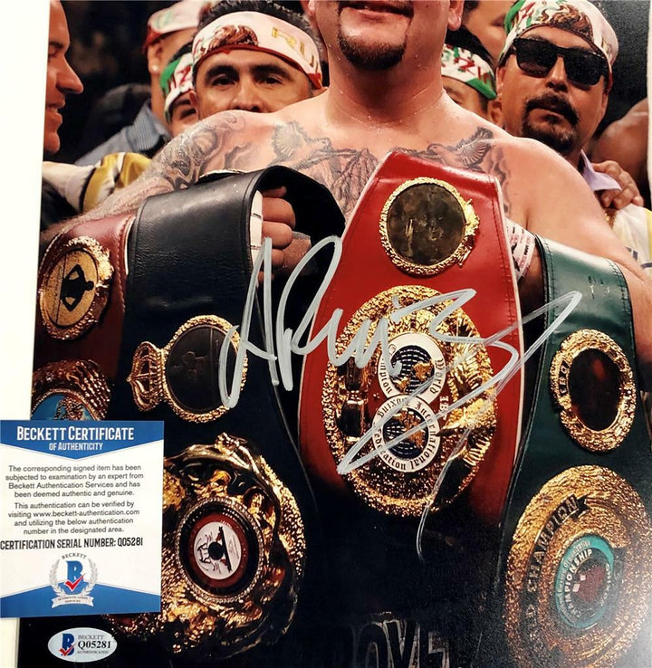 Andy Ruiz Jr autograph signed 11x14 Photo vs Anthony Joshua #15~ Beckett BAS COA