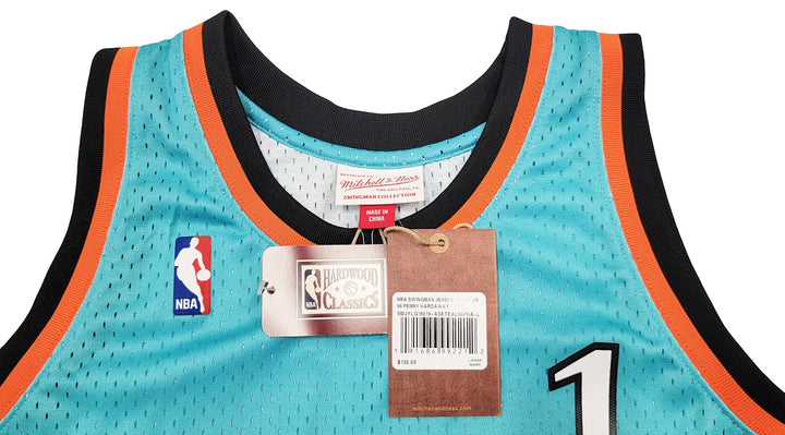Magic Penny Hardaway Auto Teal Mitchell Ness 1996 ASG HWC Swingman Jersey L PSA
