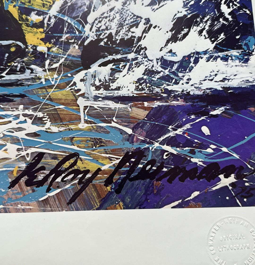 Jude Drouin Ny Islanders Original 1975 Leroy Neiman Lithograph Poster W/ SEAL