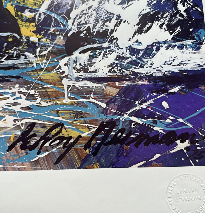 Jude Drouin Ny Islanders Original 1975 Leroy Neiman Lithograph Poster W/ SEAL