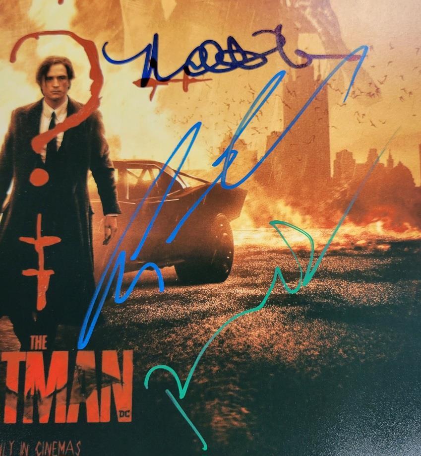 Colin Farrell + Ramos + Dano signed The Batman 12x18 photo autograph Beckett BAS