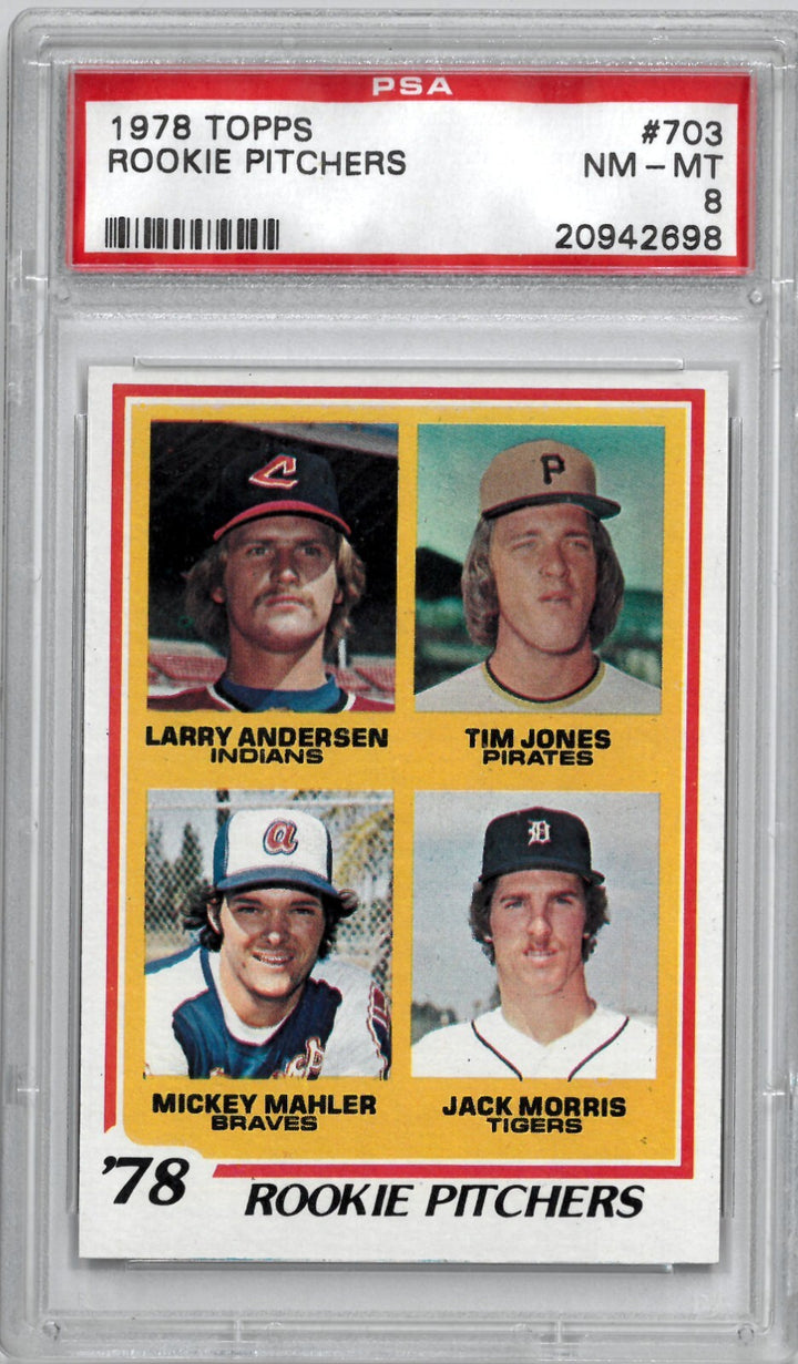 Jack Morris 1978 Topps Rookie Pitchers Card #703- PSA Graded 8 NM-MT