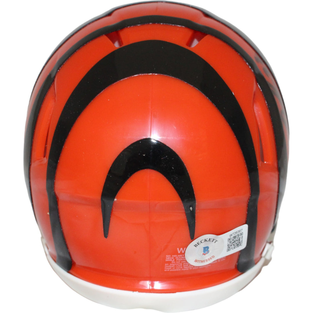 Dax Hill Autographed/Signed Cincinnati Bengals Mini Helmet Beckett 42765