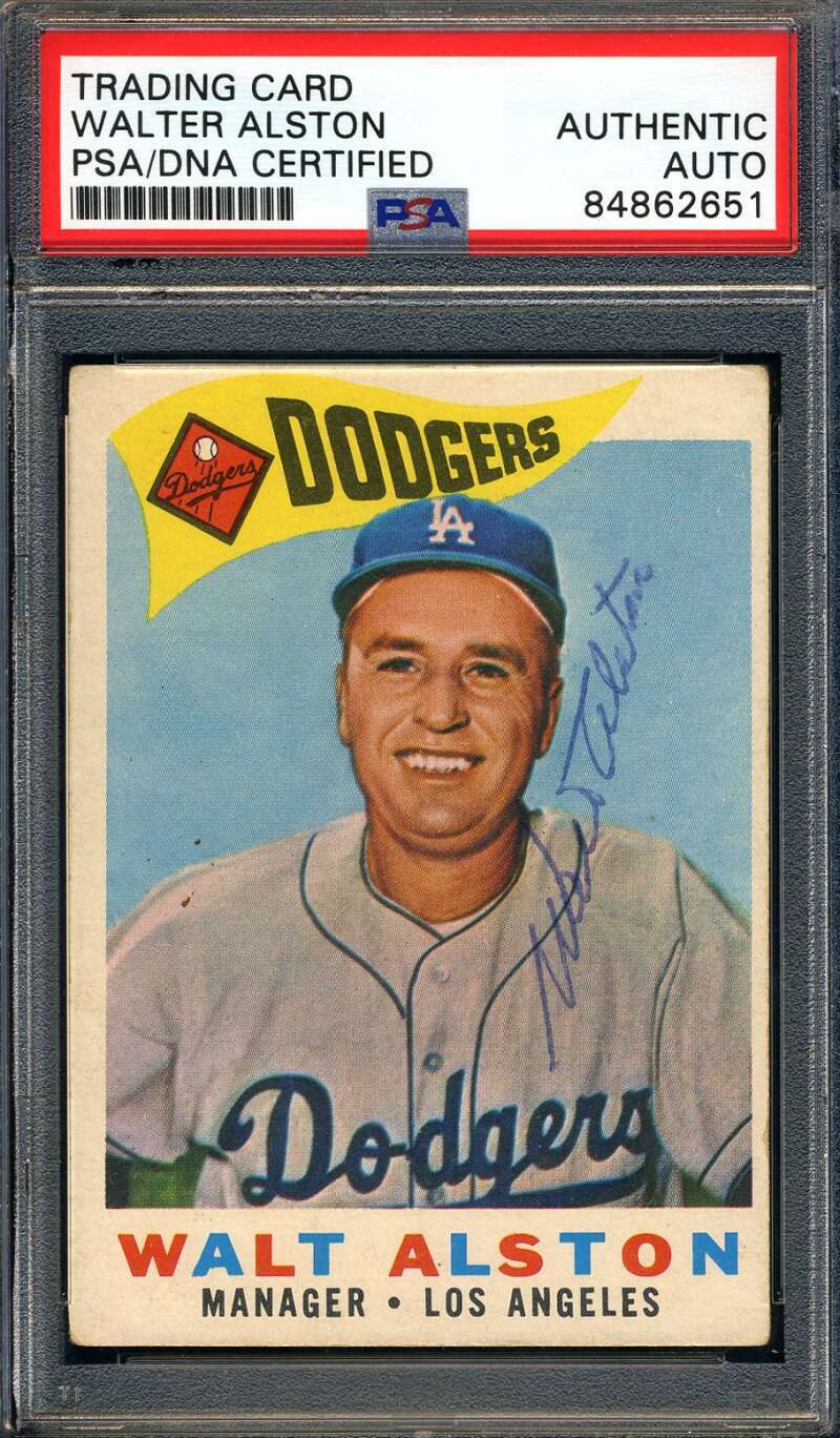 Walter Alston PSA DNA Signed 1960 Topps Autograph