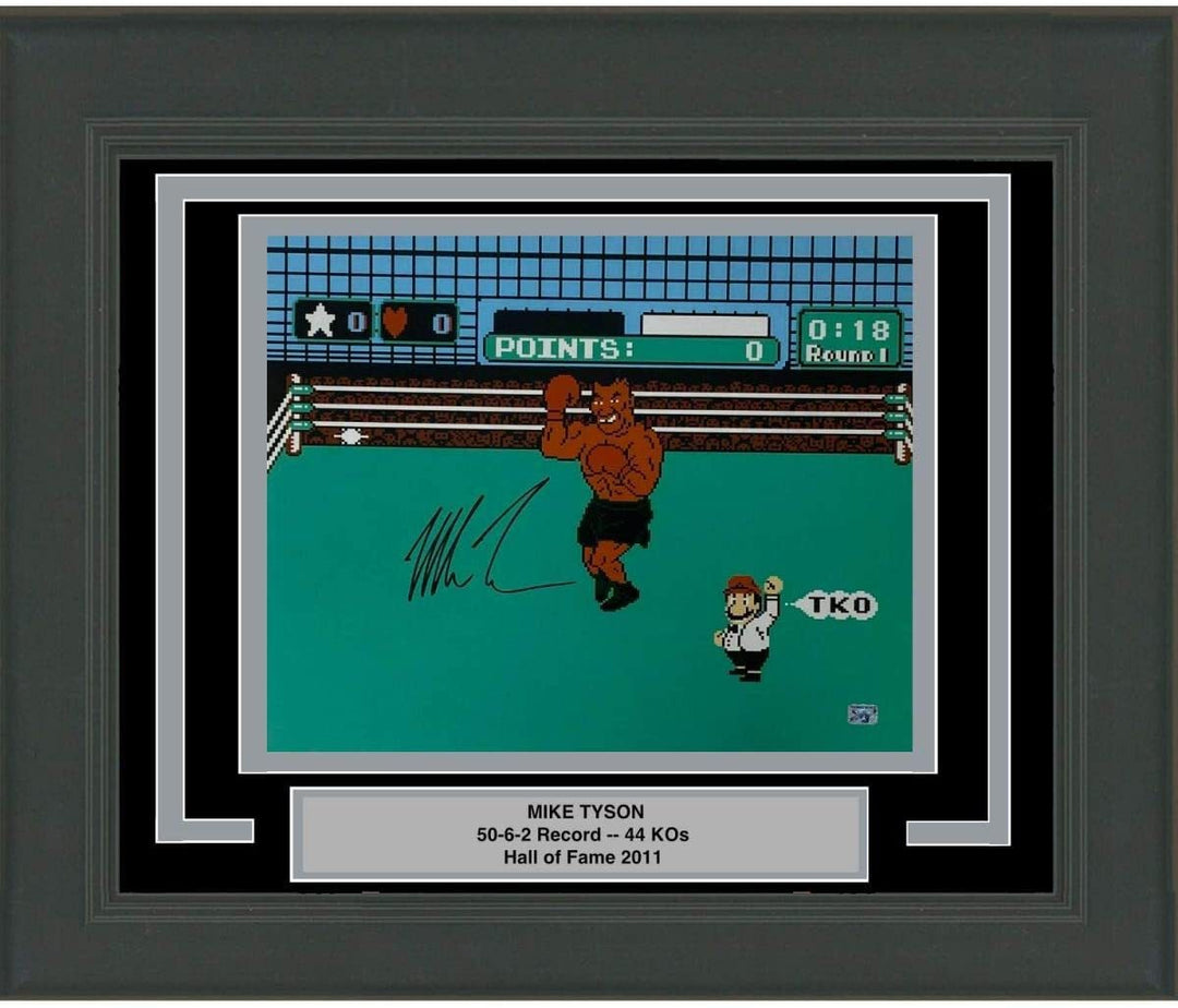 FRAMED Autographed/Signed MIKE TYSON Punchout Nintendo 16x20 Photo Hologram COA
