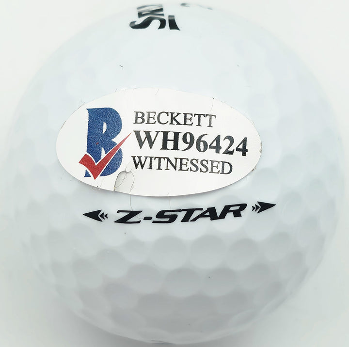 Hideki MatsuyamaÃ‚ Autographed Signed Srixon Golf Ball Beckett BAS Witness