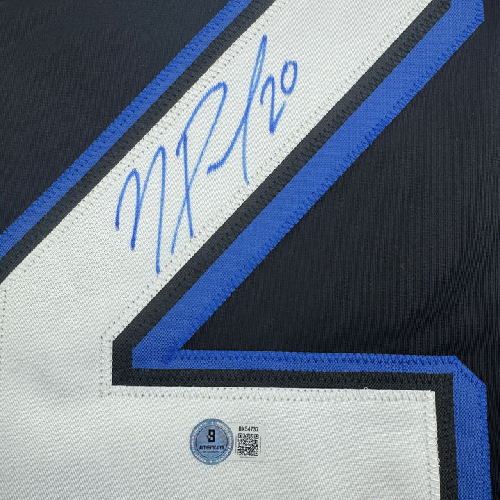 Autographed/Signed Nick Paul Tampa Bay Black Hockey Jersey Beckett BAS COA