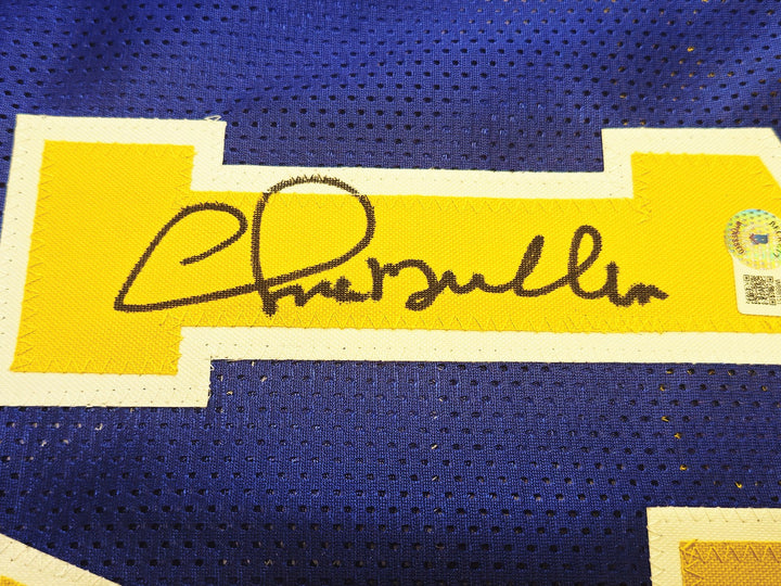 Golden State Warriors Chris Mullin Signed Blue Jersey "HOF 2011" Beckett Witness
