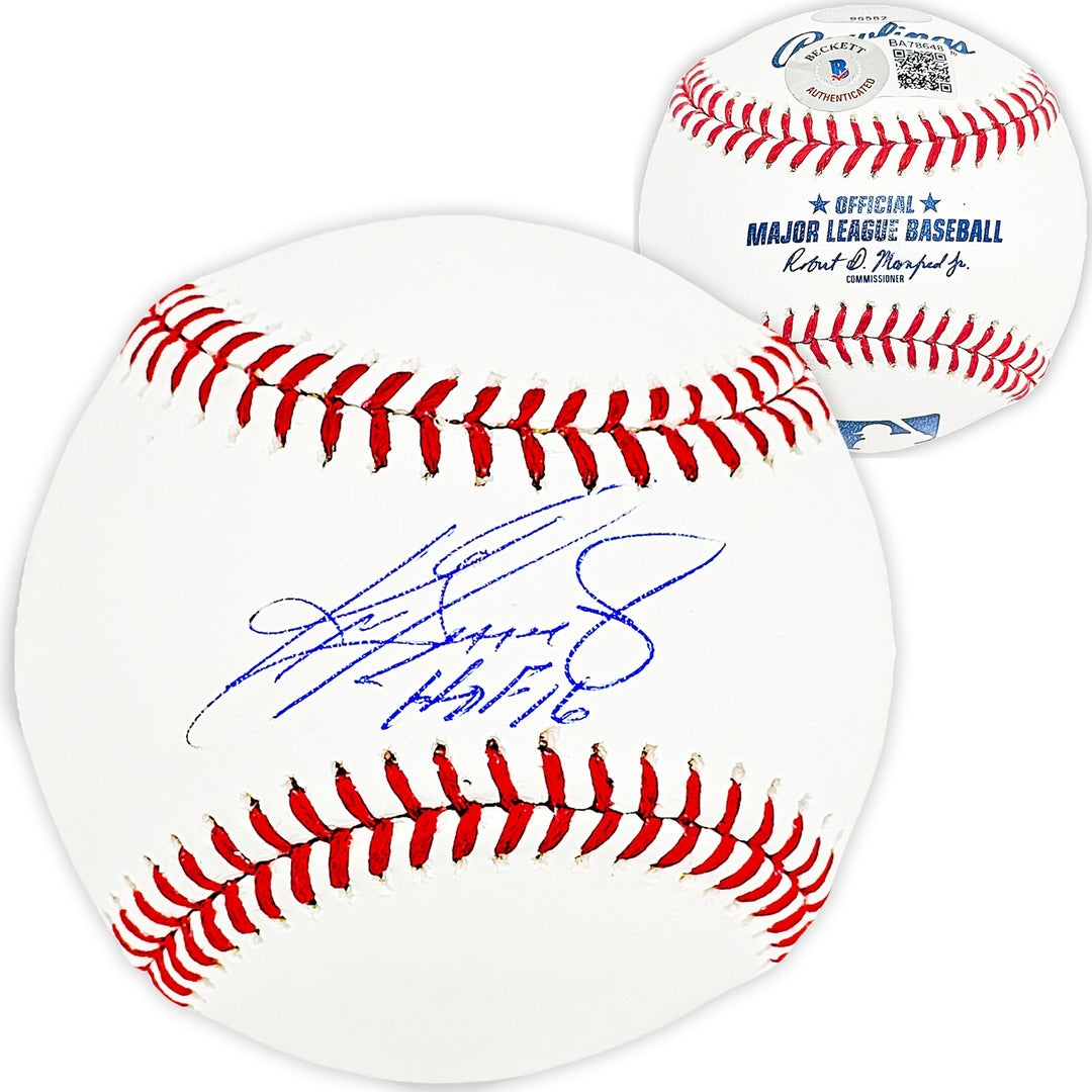 Ken Griffey Jr. Signed MLB Baseball Seattle Mariners "HOF 16" Beckett & MCS Holo