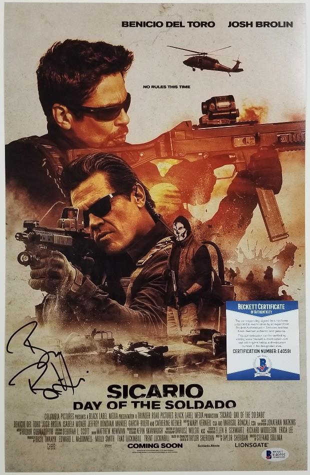 BRUNO BICHIR Signed Sicario 2 11x17 Photo Autograph (D) ~ Beckett BAS COA