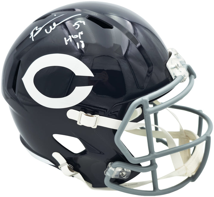 Brian Urlacher Auto Bears Blue Full Size Throwback Speed Replica Helmet HOF 18