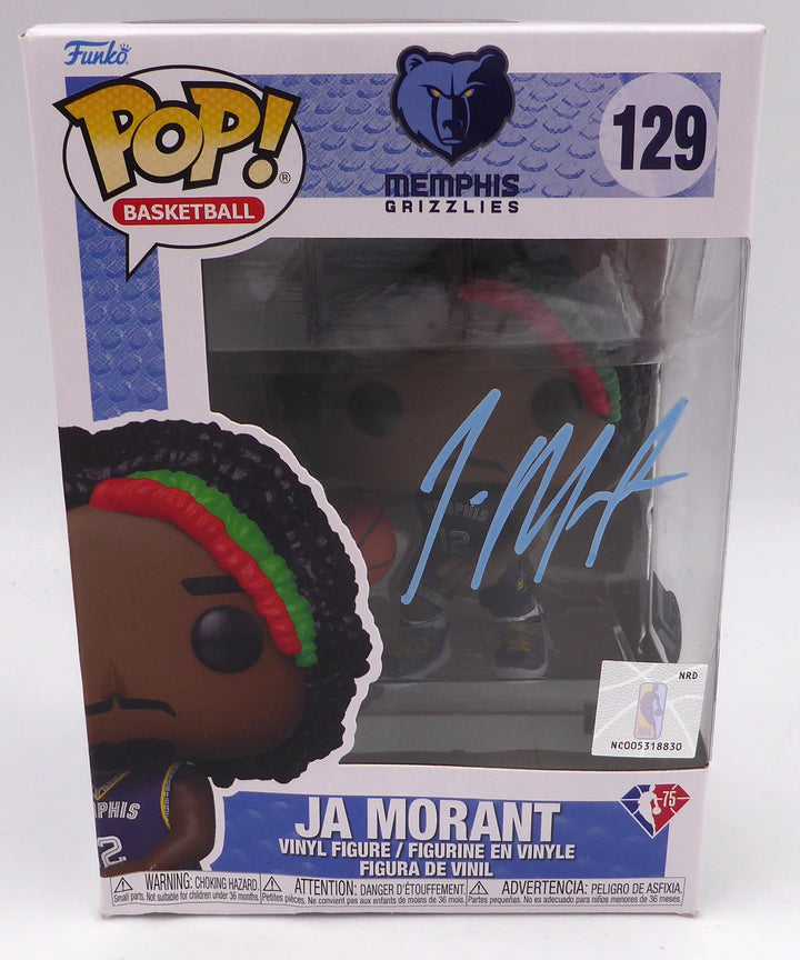 Ja Morant Signed Funko POP Vinyl Figurine Memphis Grizzlies Beckett #BF76764