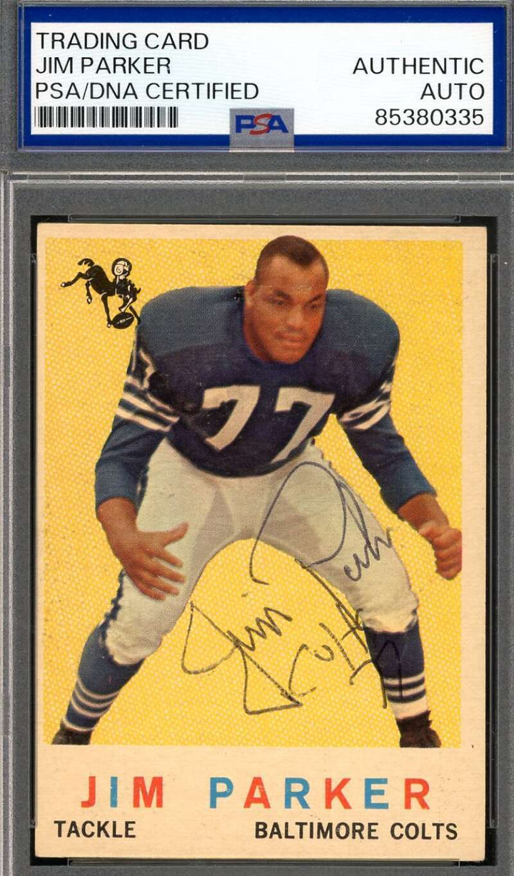 Jim Parker PSA DNA Vintage Signed 1959 Topps Rookie Autograph