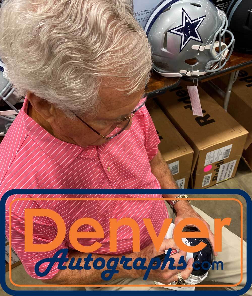 Dick Vermiel Autographed St Louis Rams Spd TB Mini Helmet Beckett 40645