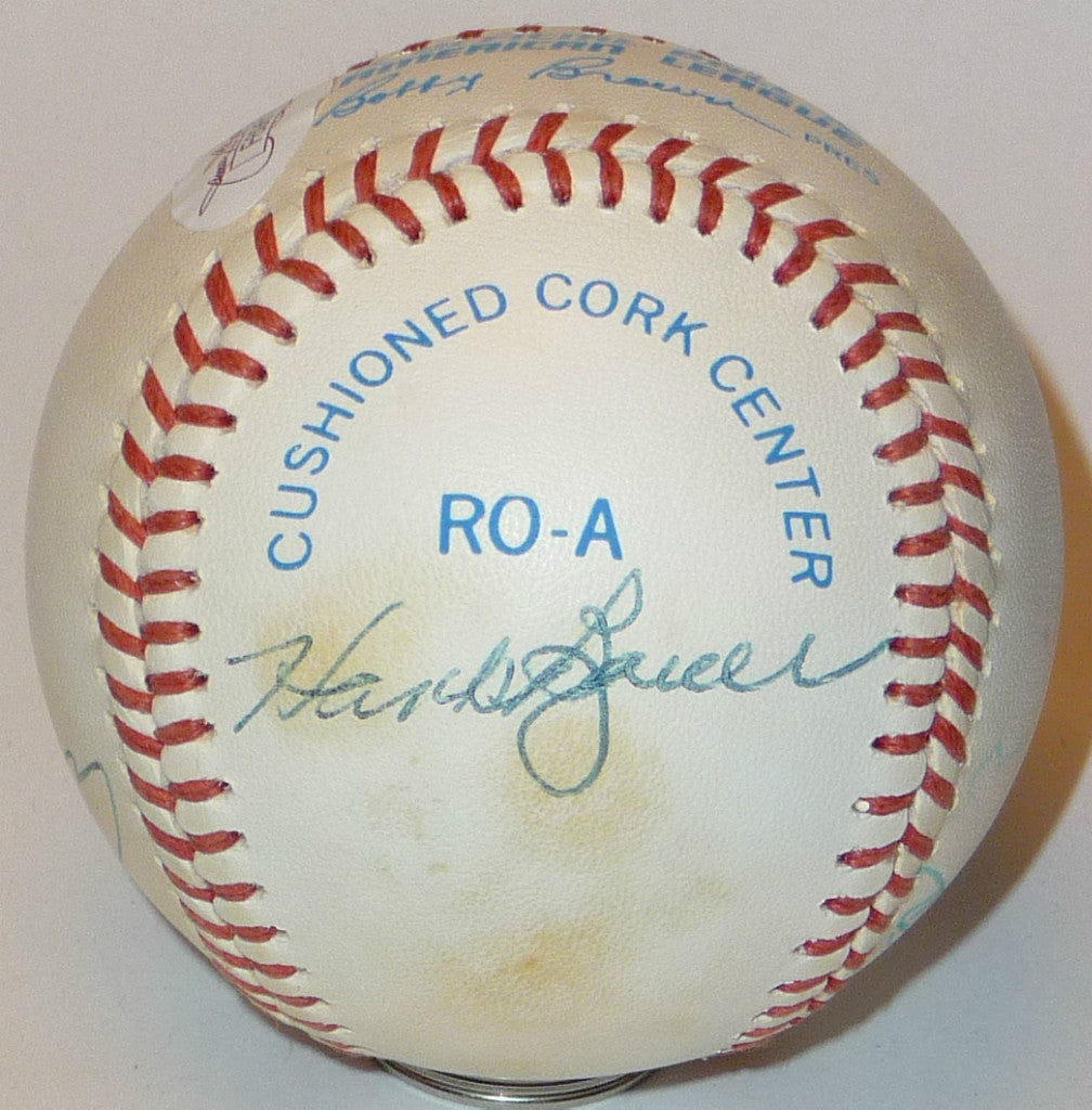 ENOS SLAUGHTER MOOSE SKOWRON HANK BAUER BLANCHARD RIVERS SIGNED YANKEES JSA BALL
