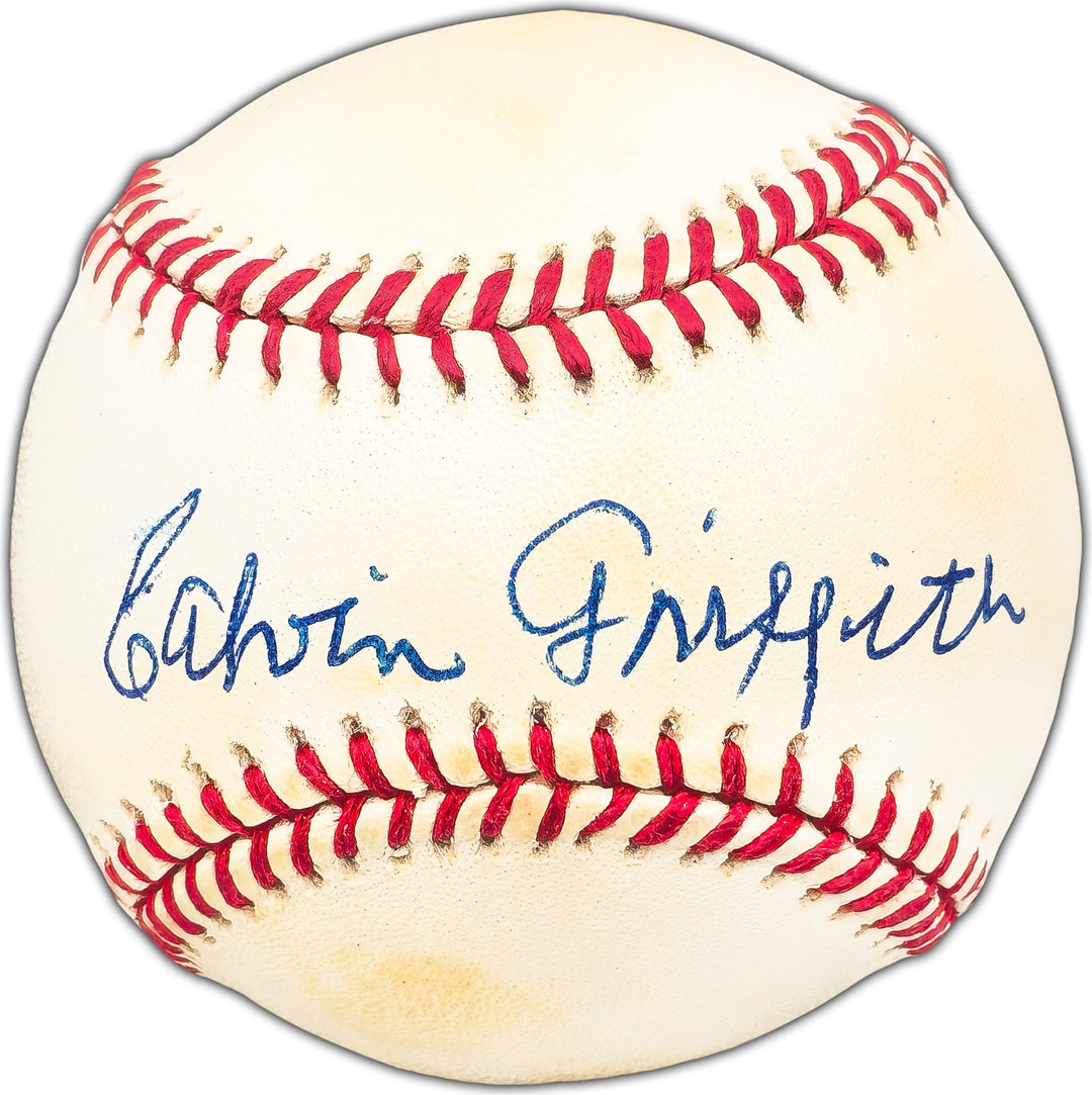 Calvin Griffith Signed Official AL Baseball Minnesota Twins Owner Beckett