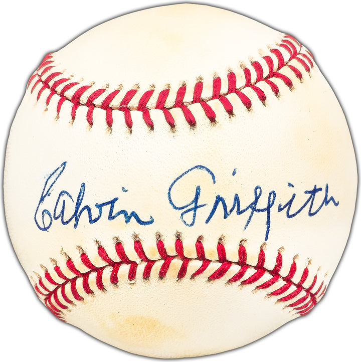 Calvin Griffith Signed Official AL Baseball Minnesota Twins Owner Beckett
