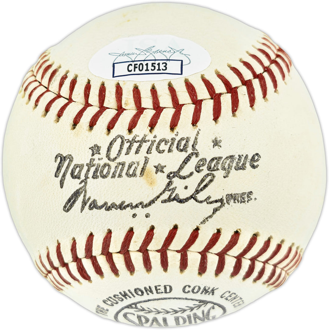 Joe Schultz Auto Offic Feeney NL Baseball St. Louis Cardinals Seattle Pilots JSA