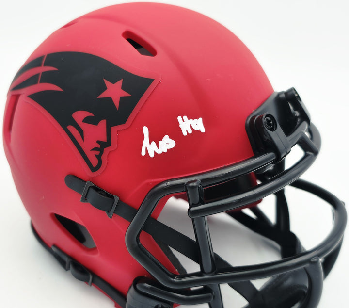 Kayshon Boutte Signed Patriots Rave Red Speed Mini Helmet Beckett Witness