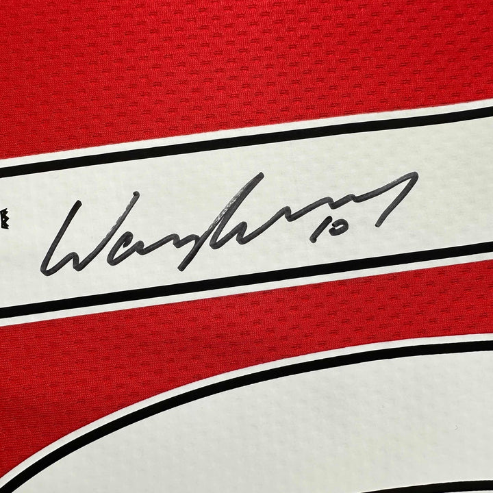 Autographed/Signed Wayne Rooney Manchester United Red 2008 Jersey BAS COA