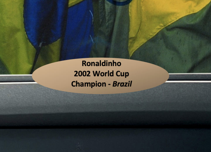 Ronaldinho Autographed Brazil World Cup 8x12 Photo Framed JSA COA Signed CBF