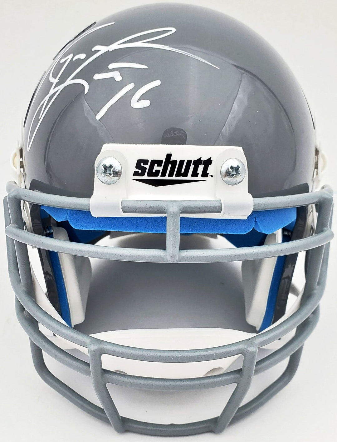 Ryan Leaf Signed Washington State Cougars Gray Schutt Mini Helmet Beckett
