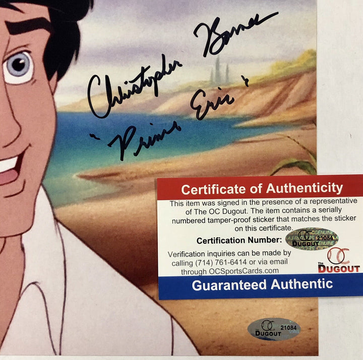Christopher Daniel Barnes signed "Prince Eric" Little Mermaid 8x10 Photo ~OC COA
