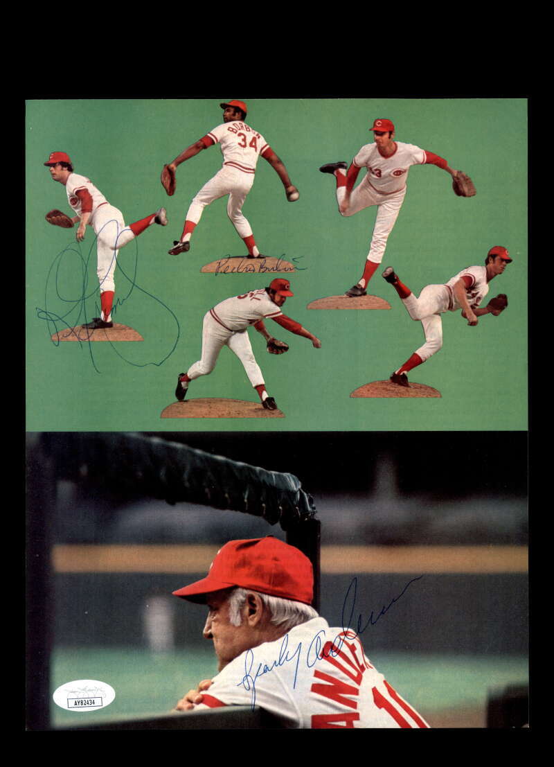 Sparky Anderson Ross Grimsley JSA Cert Signed 8x10 Photo Autograph