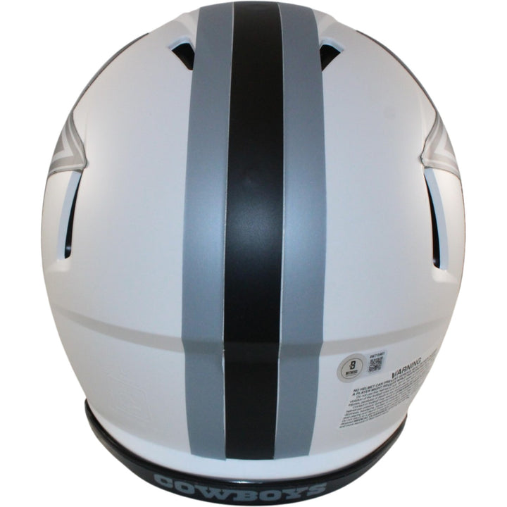 Dak Prescott Autographed Dallas Cowboys Authentic Lunar Helmet Beckett 56324