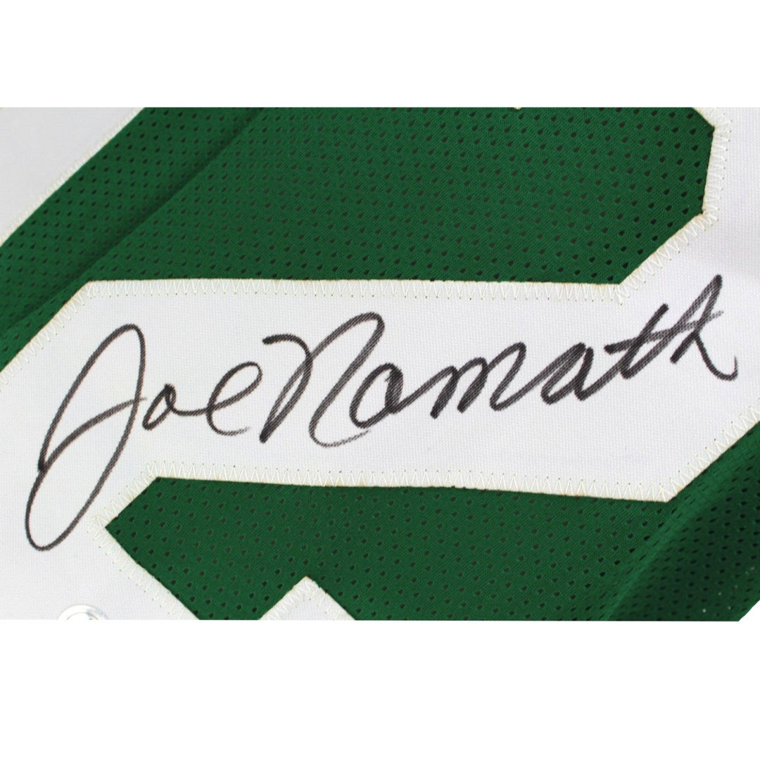 Joe Namath Autographed New York Jets Green Jersey BAS COA Signed Broadway