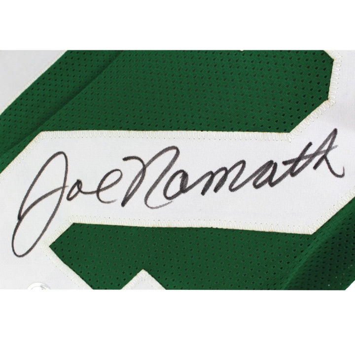 Joe Namath Autographed New York Jets Green Jersey BAS COA Signed Broadway