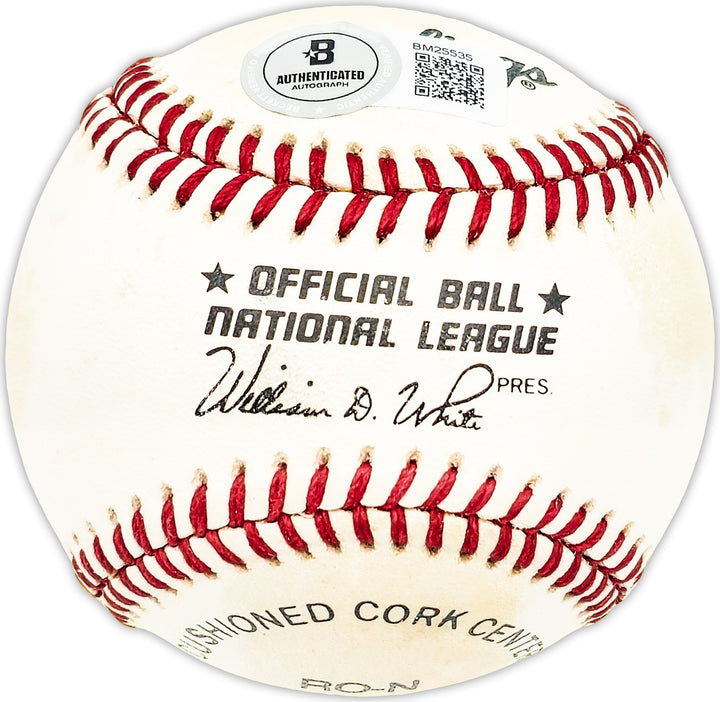 Al Hollingsworth Autographed NL Baseball Dodgers, Reds Beckett QR #BM25535