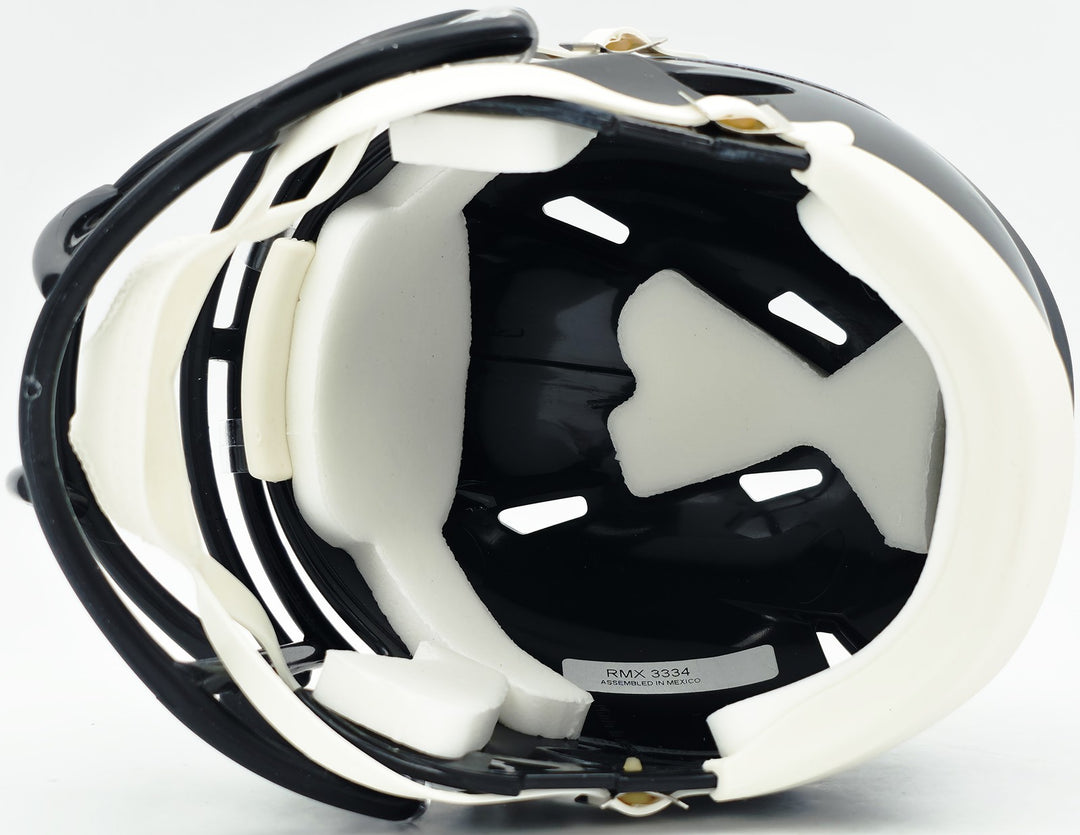 Jonathan Taylor Signed Colts 2023 Alternate Black Speed Mini Helmet Beckett Wit