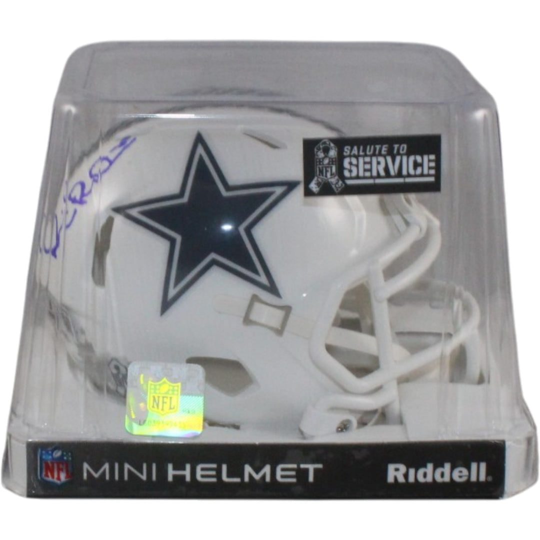 Michael Irvin Autographed Dallas Cowboys 24 STS Mini Helmet Beckett WIT 56389