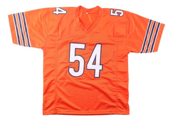 Brian Urlacher Chicago Signed Orange Football Jersey BAS