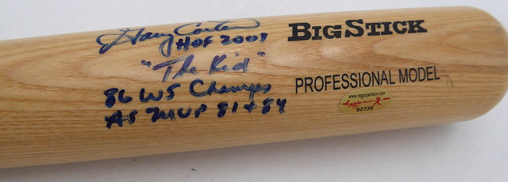 Gary Carter Auto Rawlings Bat Expos "HOF 2001 The Kid, WS Champs AS MVP" Beckett