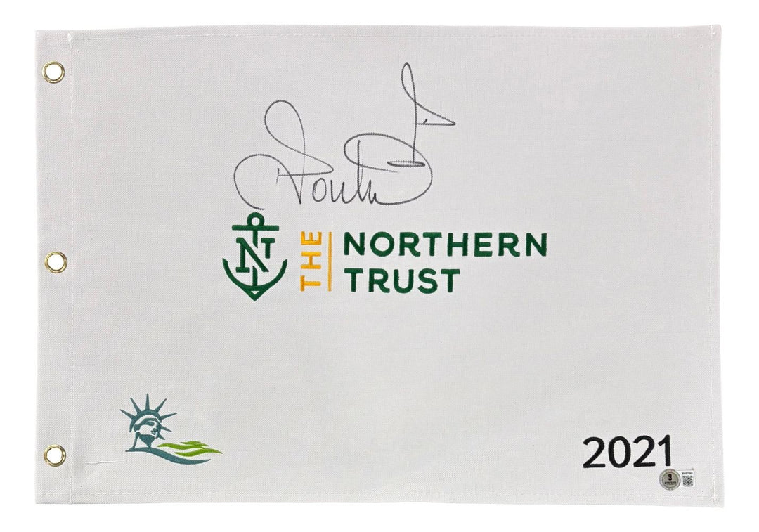 Ian Poulter Signed 2021 The Northern Trust Golf Flag BAS