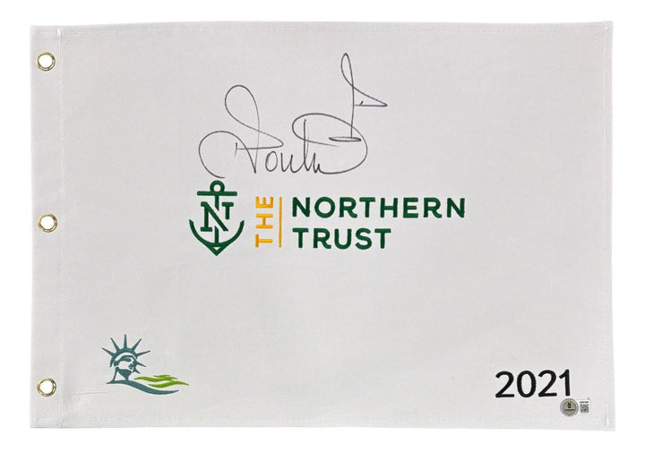 Ian Poulter Signed 2021 The Northern Trust Golf Flag BAS
